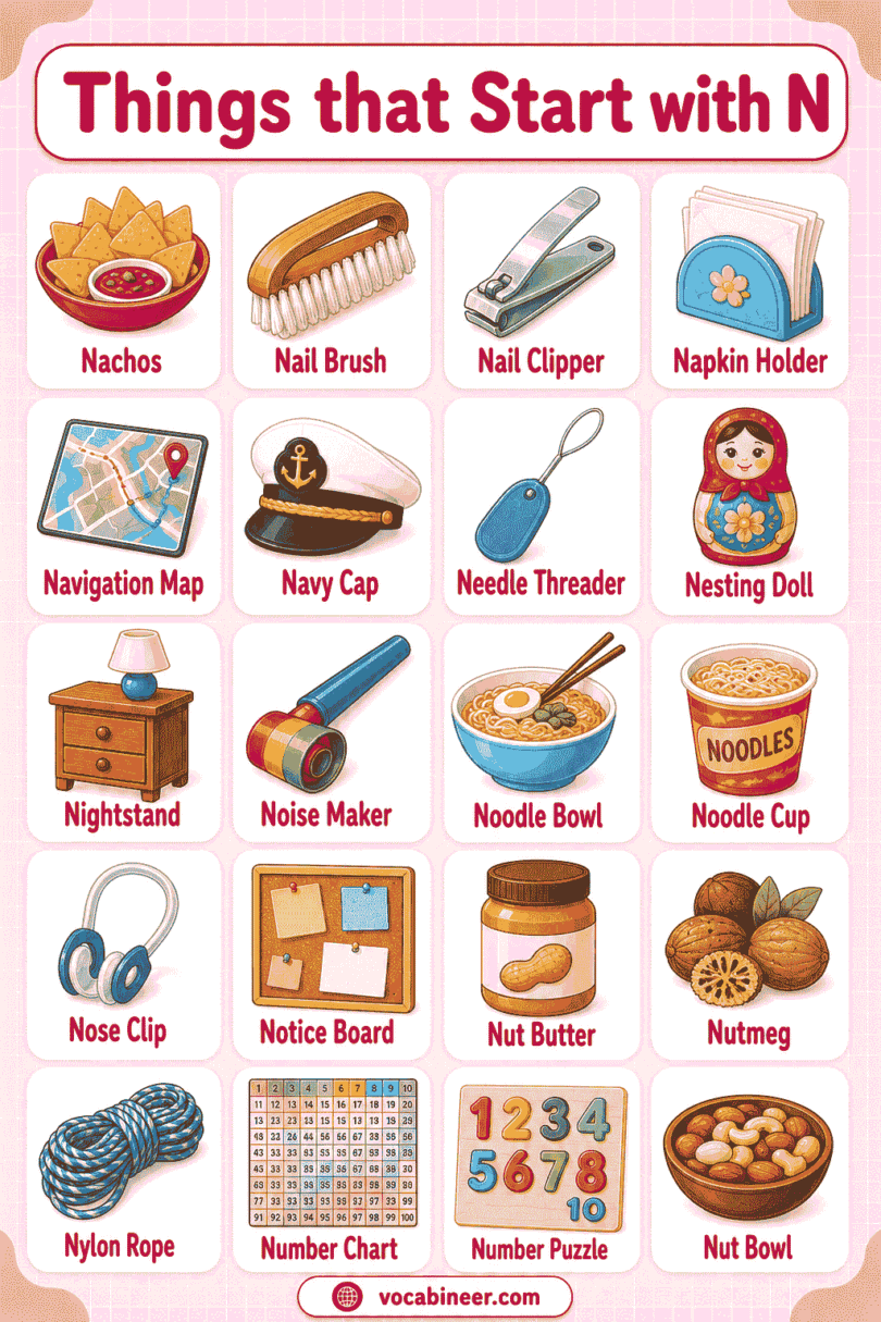 List of 170 Things That Start with N in English