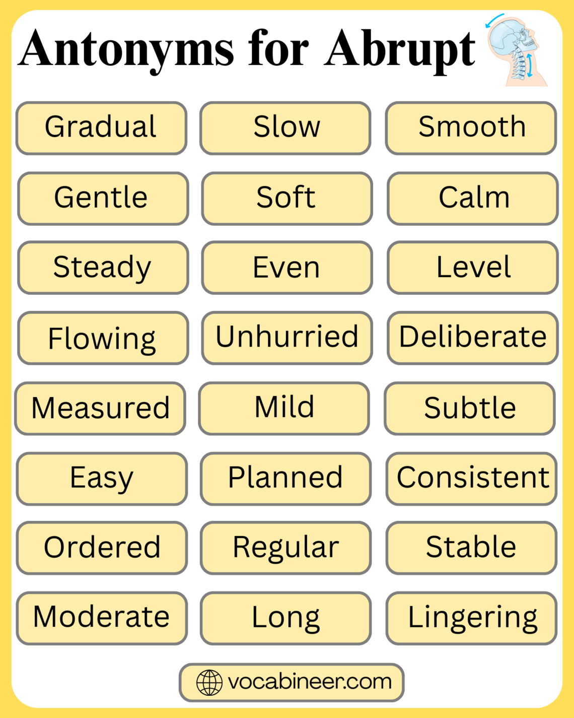 Antonyms for Abrupt: Opposite Words With Meanings in English
