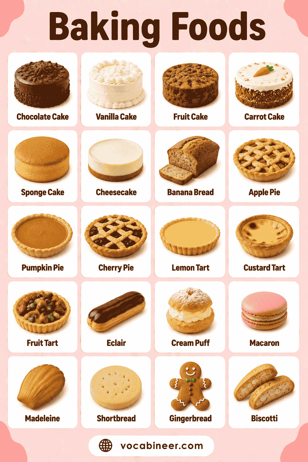 Baked Food Names with Meanings & Pictures: Easy Guide