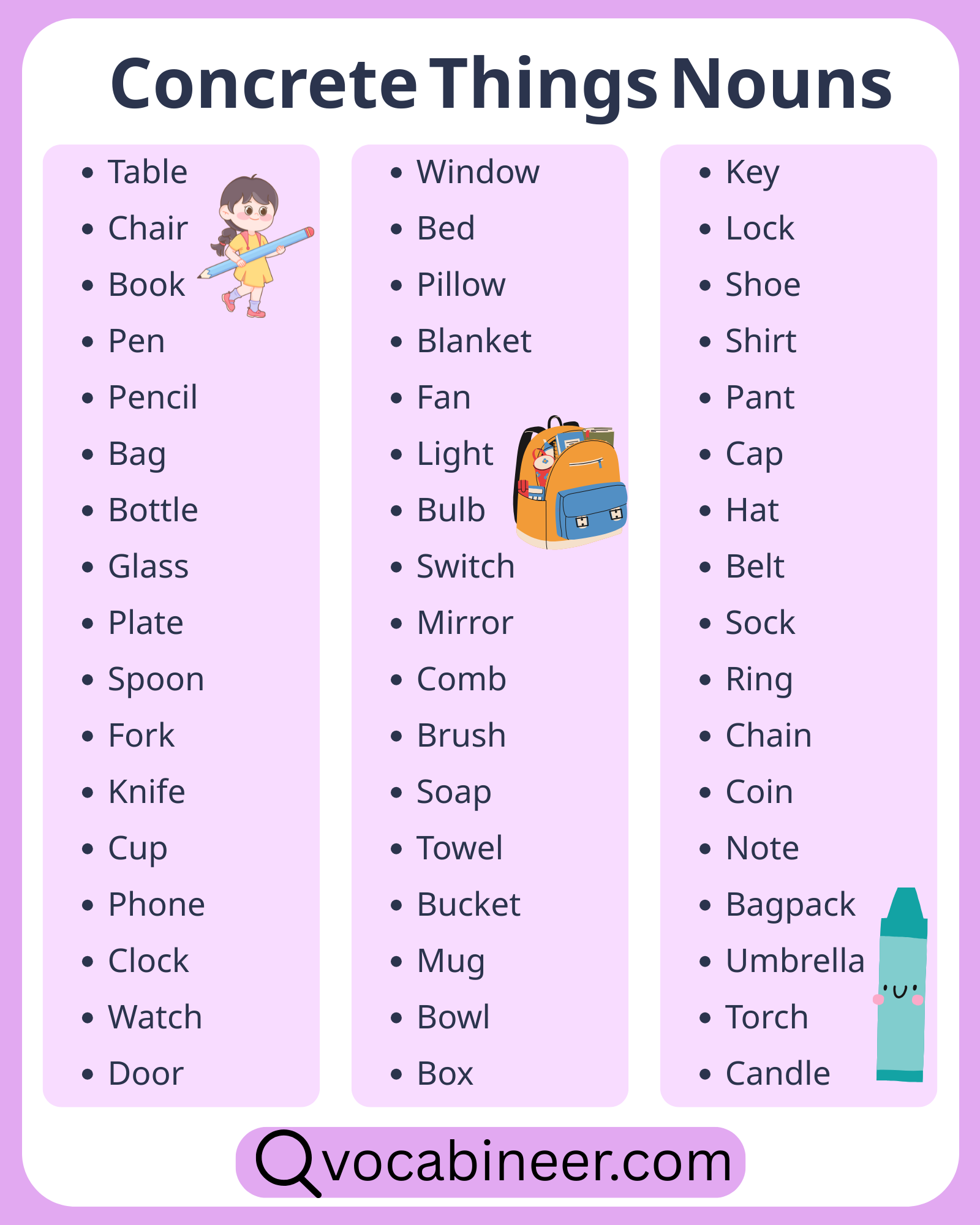 100 collective nouns for things in English with simple meanings, grouped examples, and easy sentences for students, teachers, and writers.