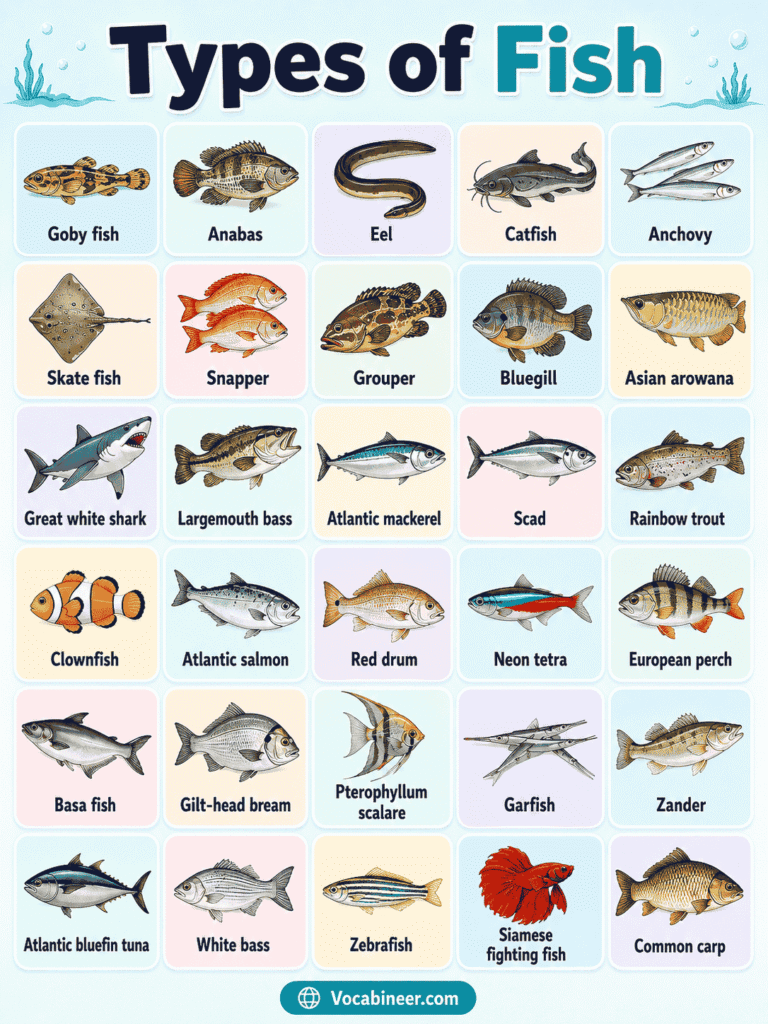 100 Different Types Of Fish Names A Z With Their Pictures