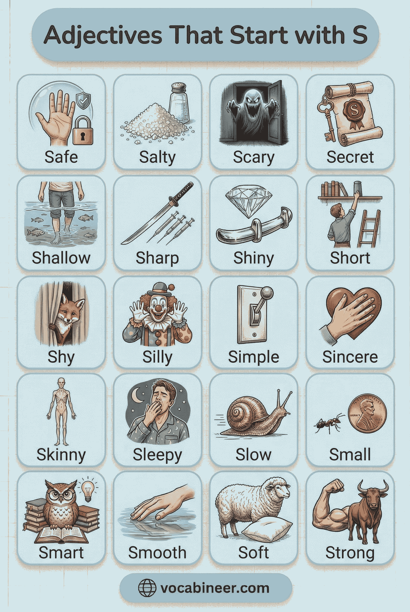 Adjectives That Start With S Complete List of S Words in English