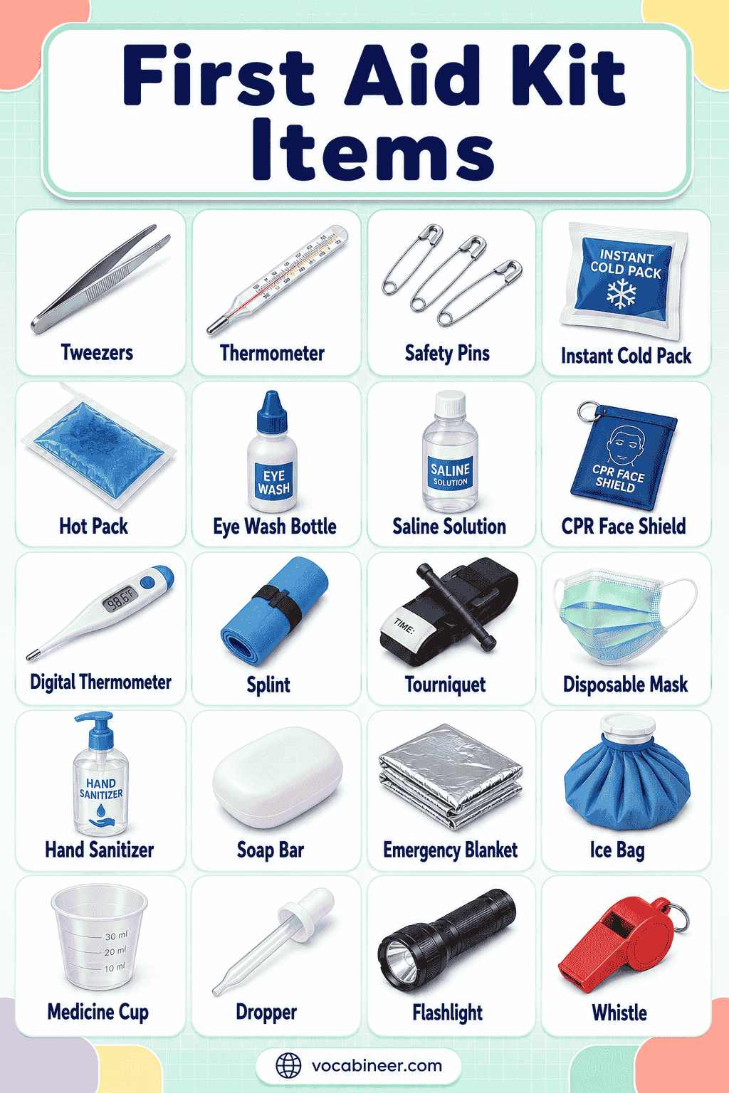 Common First Aid Kit items