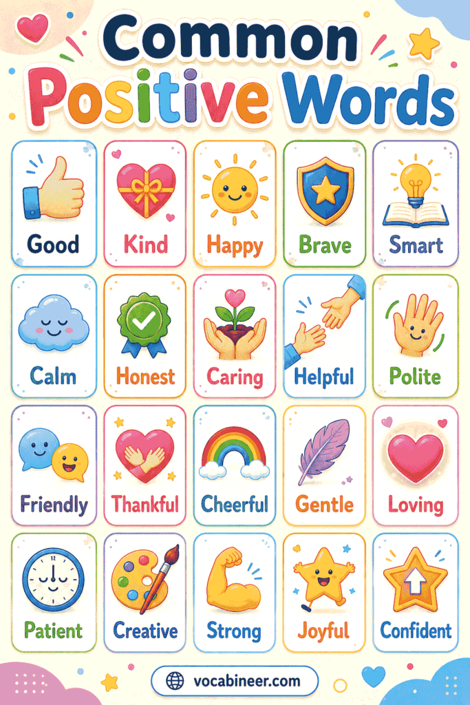500+ Positive Words List with Meanings and Examples