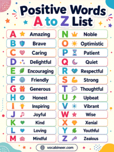 500+ Positive Words List with Meanings and Examples