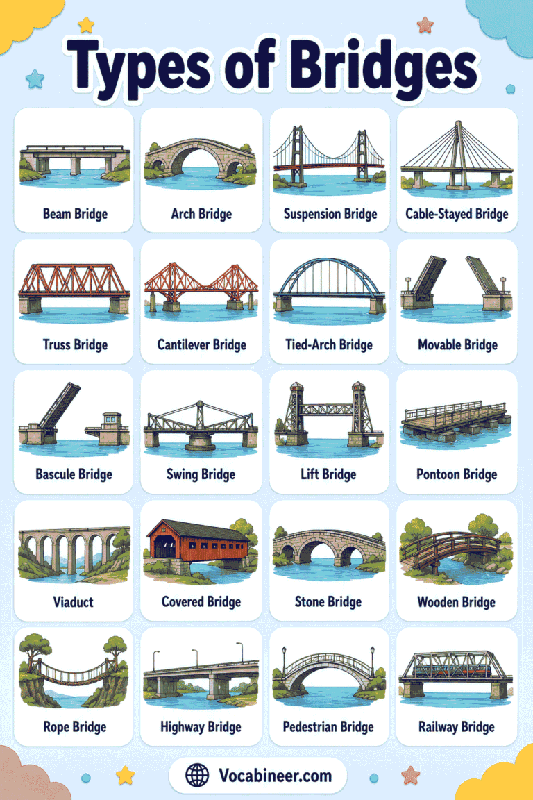 40+ Types of Bridges with Names, Uses, and Pictures