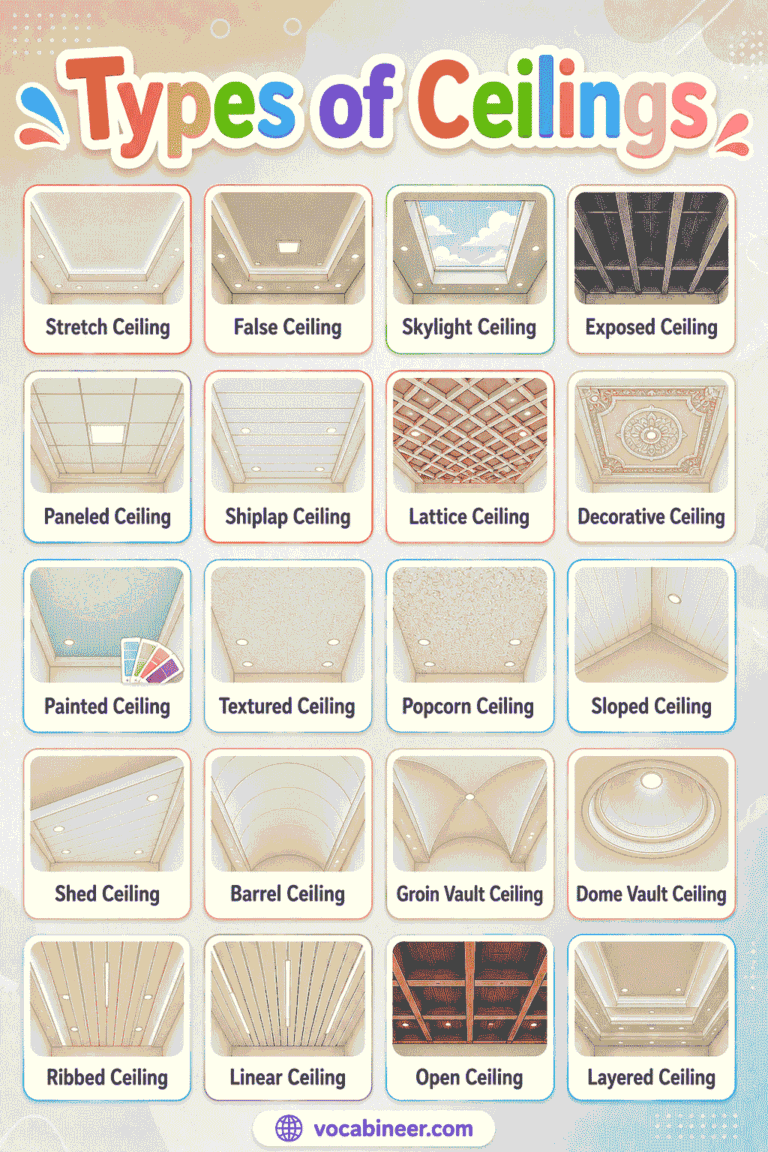 50+ Types of Ceilings: Full Guide with Pictures