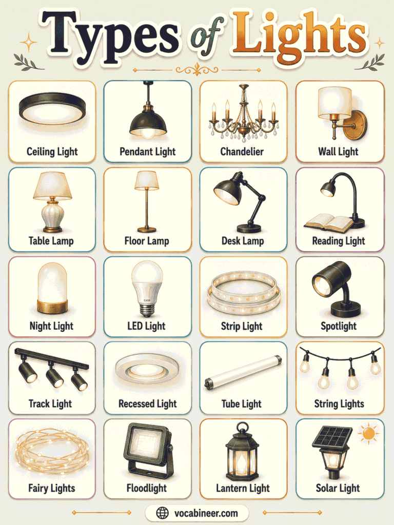 Different Types of Lights with Uses and Pictures Explained