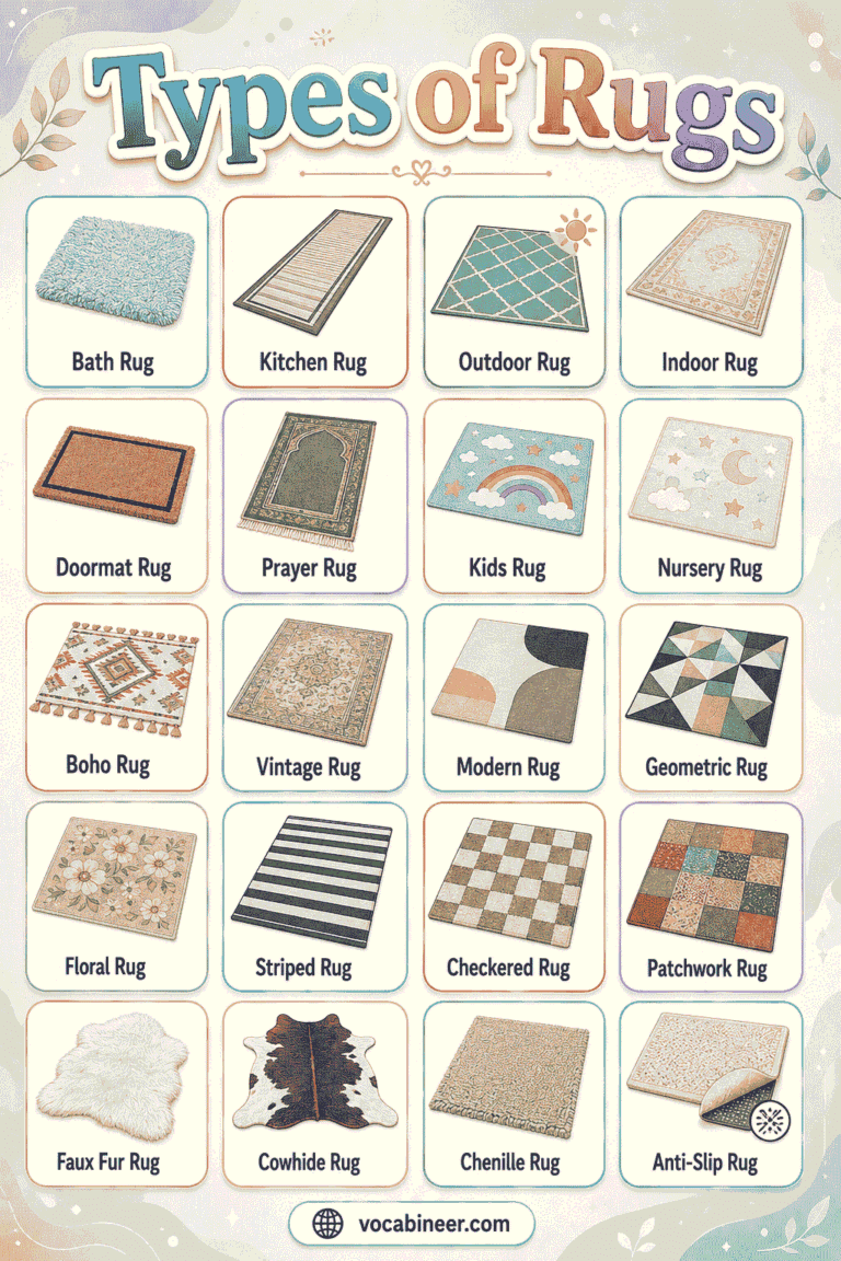 Different Types of Rugs with Names and Pictures
