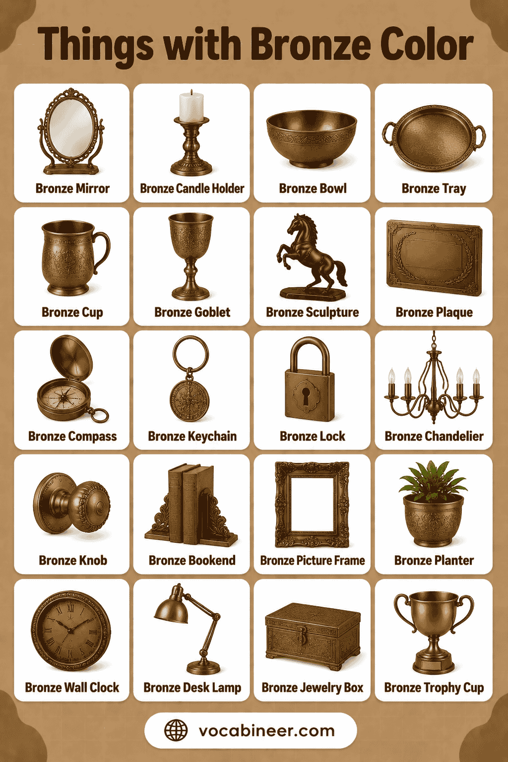 Common Things That Are Bronze with Pictures