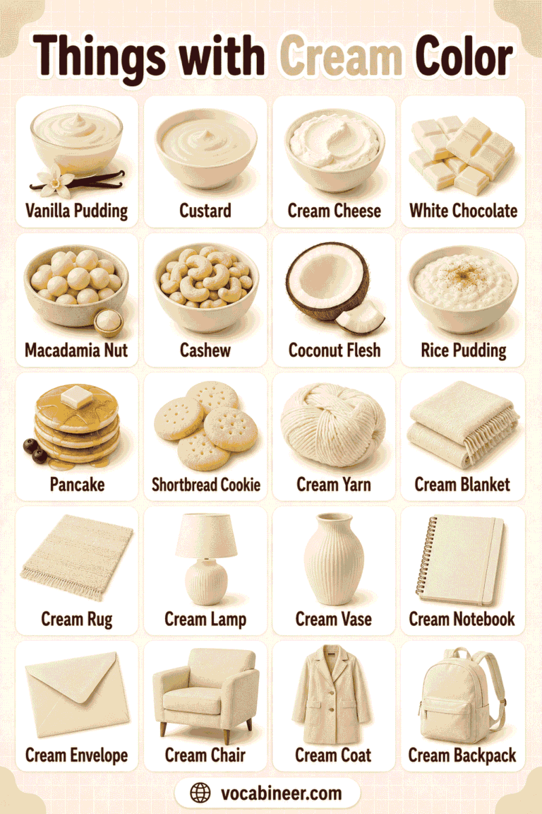 Cream Things: List of Cream Color Objects with Pictures