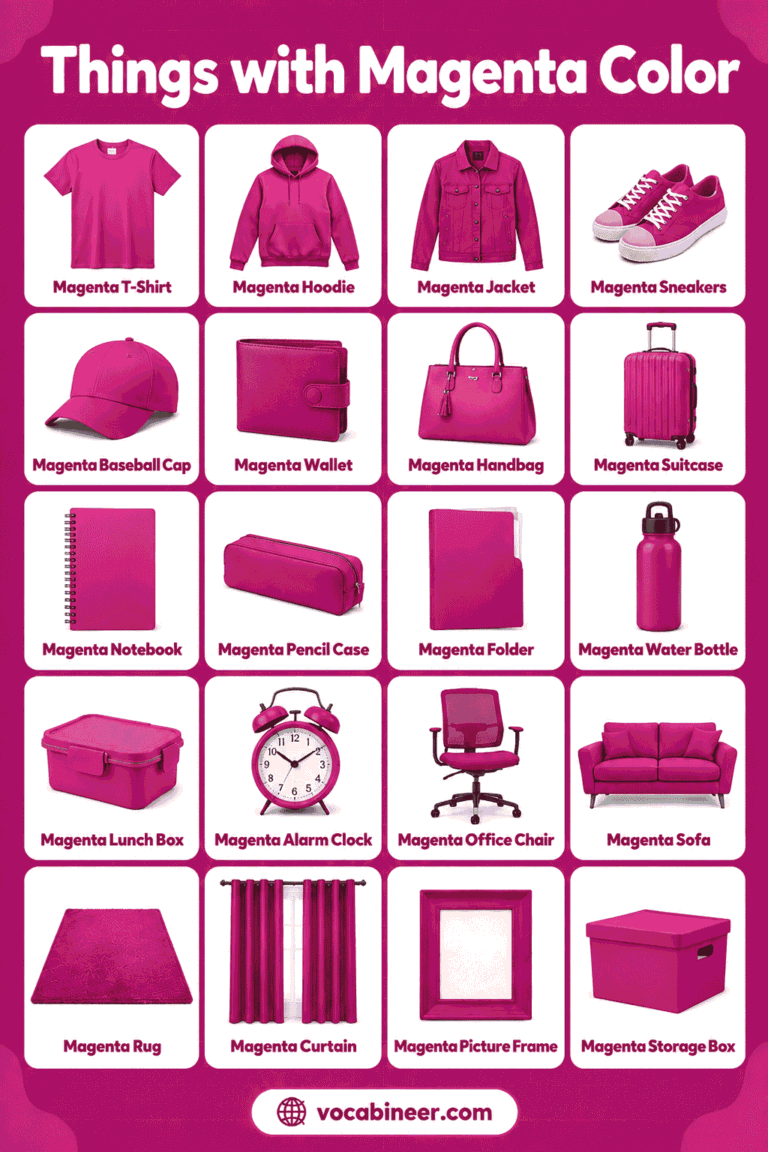 195 Things with Magenta Color with Names and Pictures
