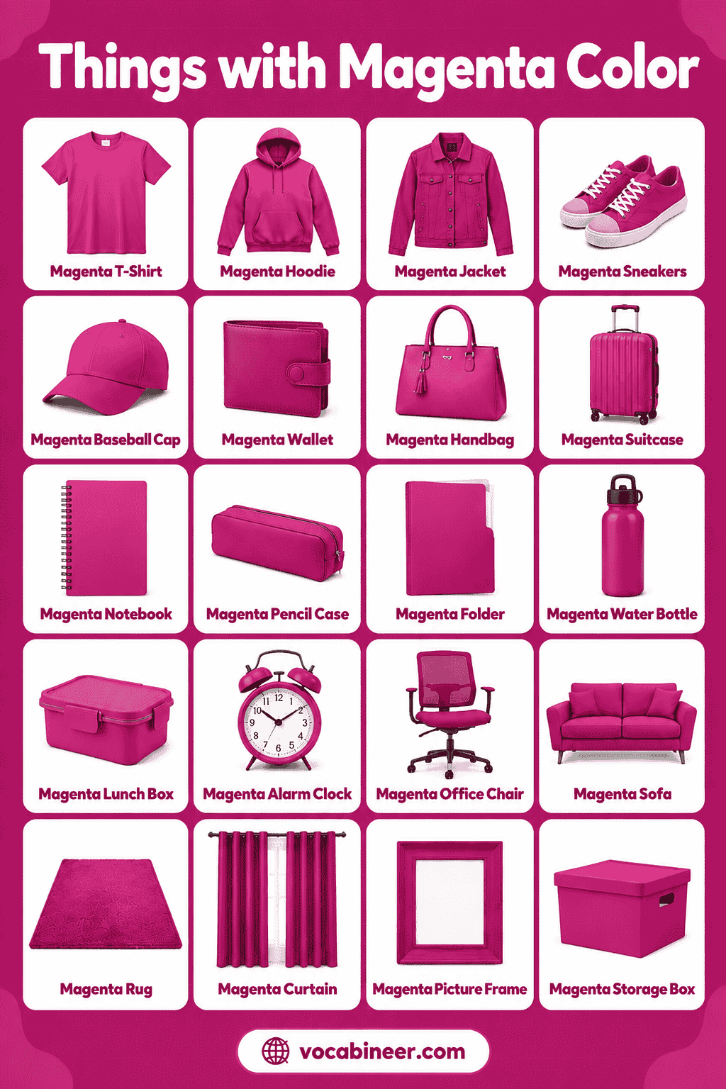 Common Things That Are Magenta with Pictures