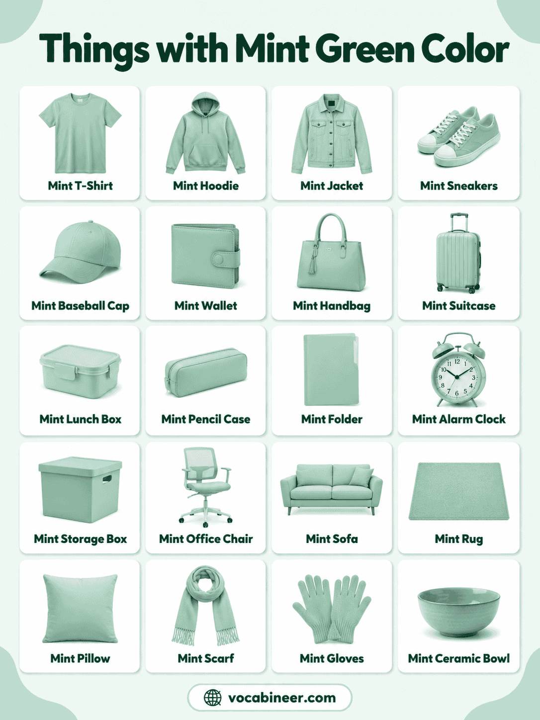 Common Things That Are Mint Green with Pictures
