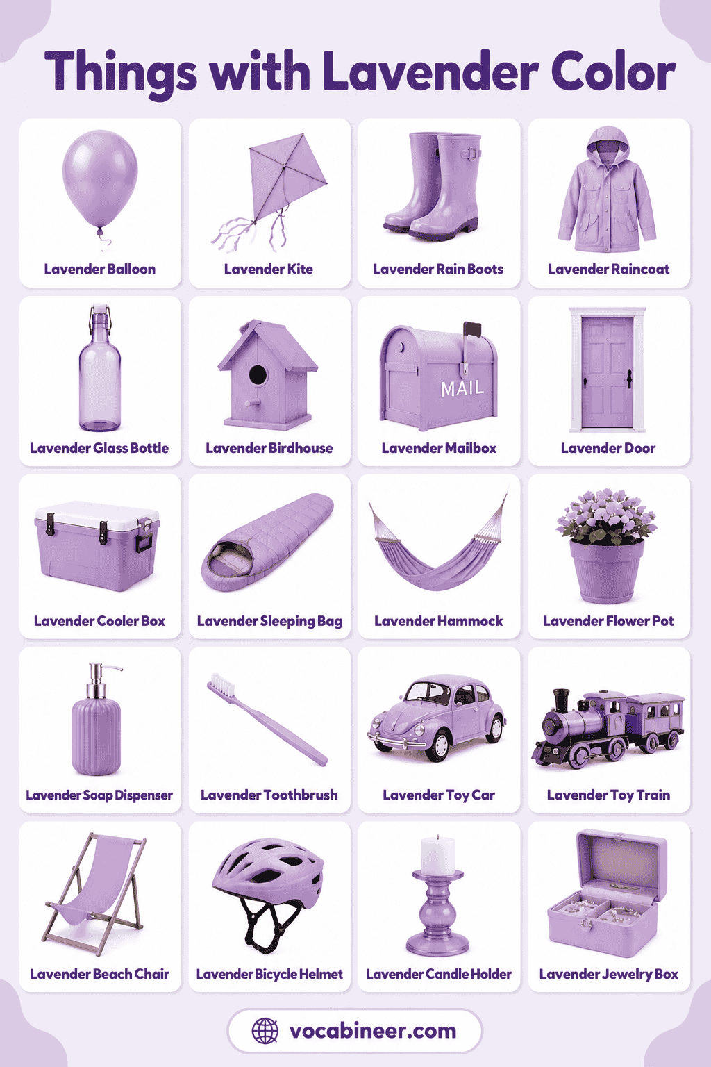 Common Things that Are Lavender in Color with Pictures