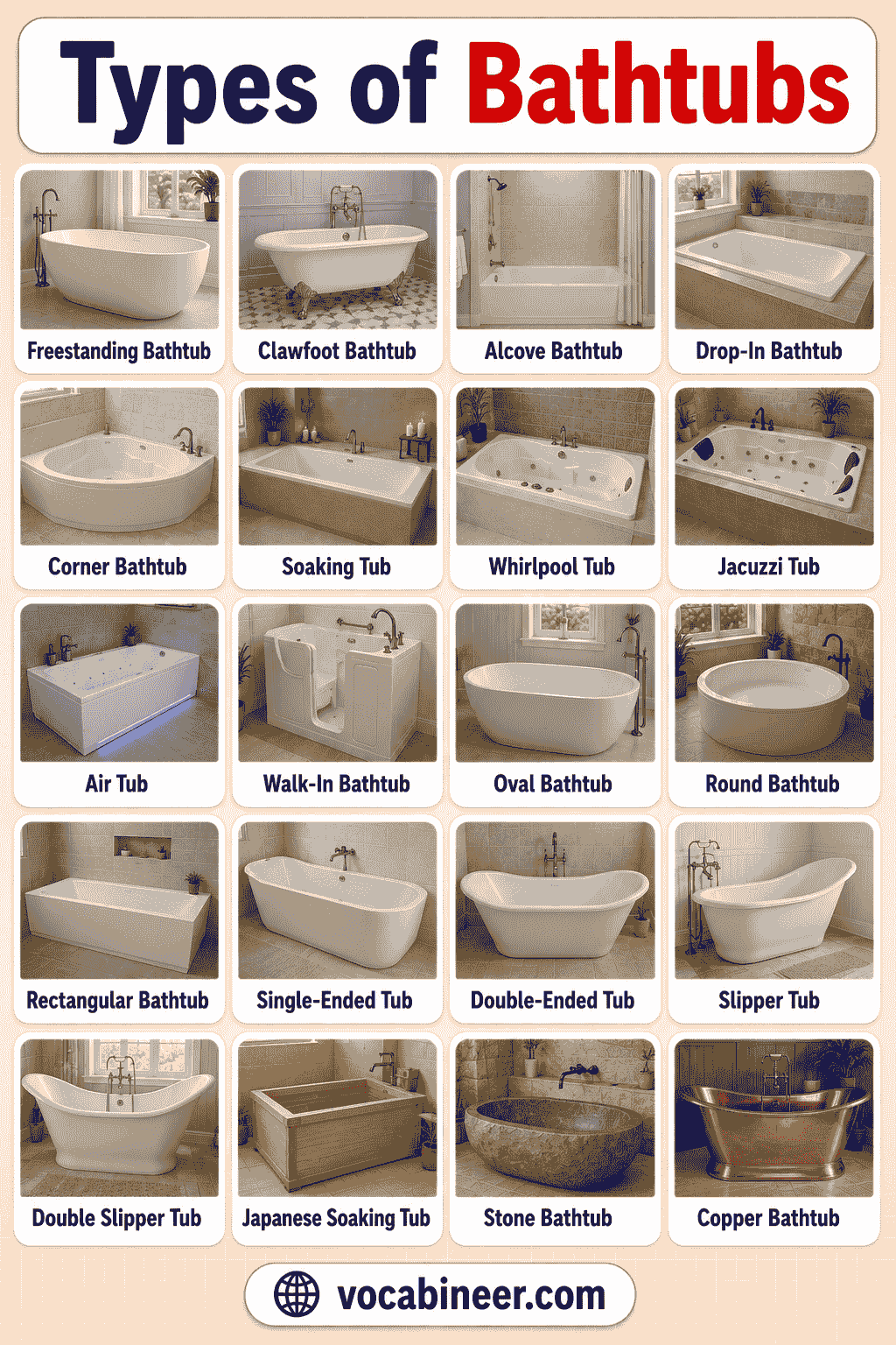 Different Types of Bathtubs Explained
