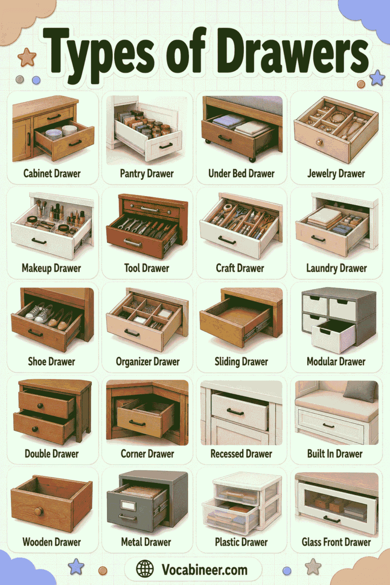 100+ Different Types of Drawers with Names and Pictures