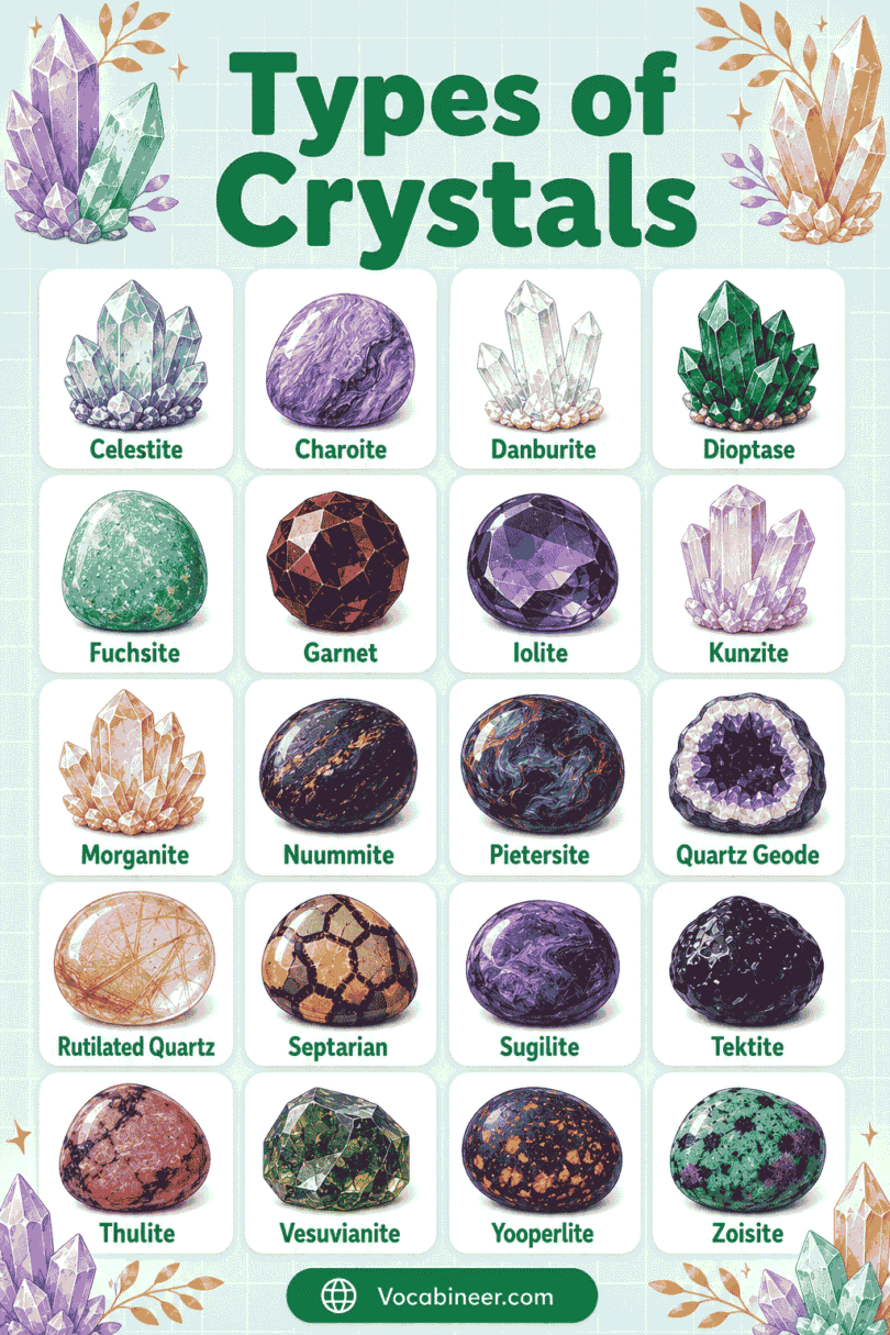 List of Crystal Names with Pictures and Meanings