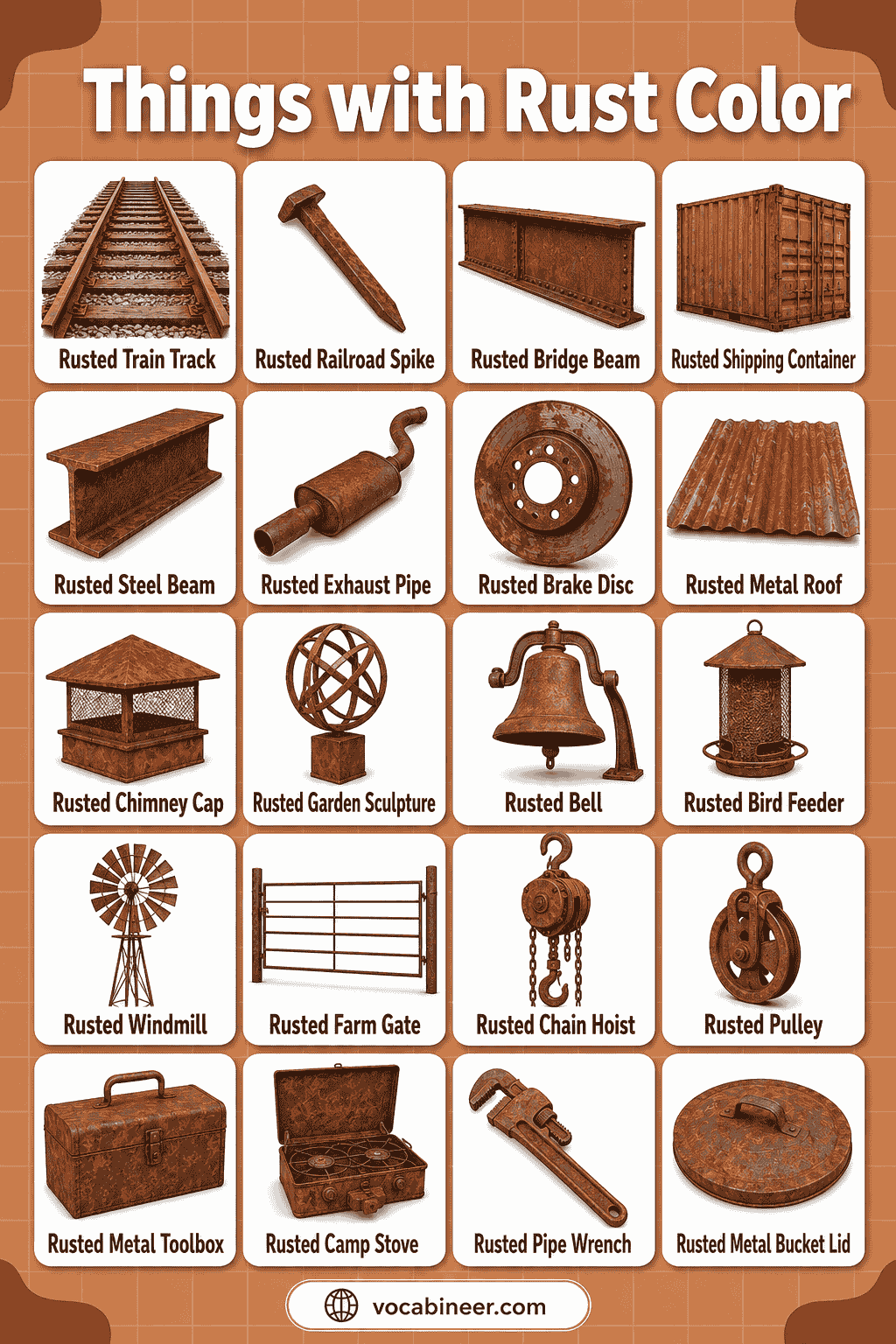 Rust Color Objects with Names and Examples