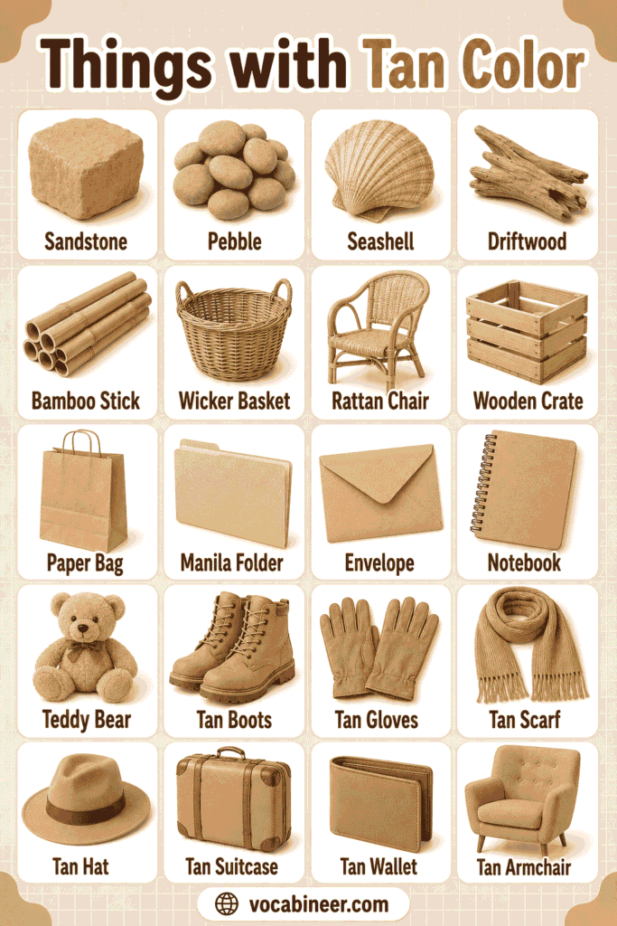 Tan Spring Object 250+ Things with Tan Color with Names and Pictures