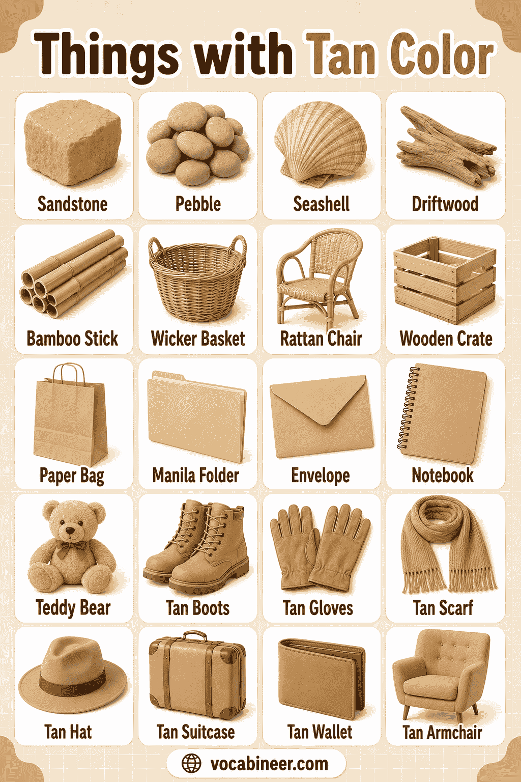 Tan Things List of Tan Color Objects