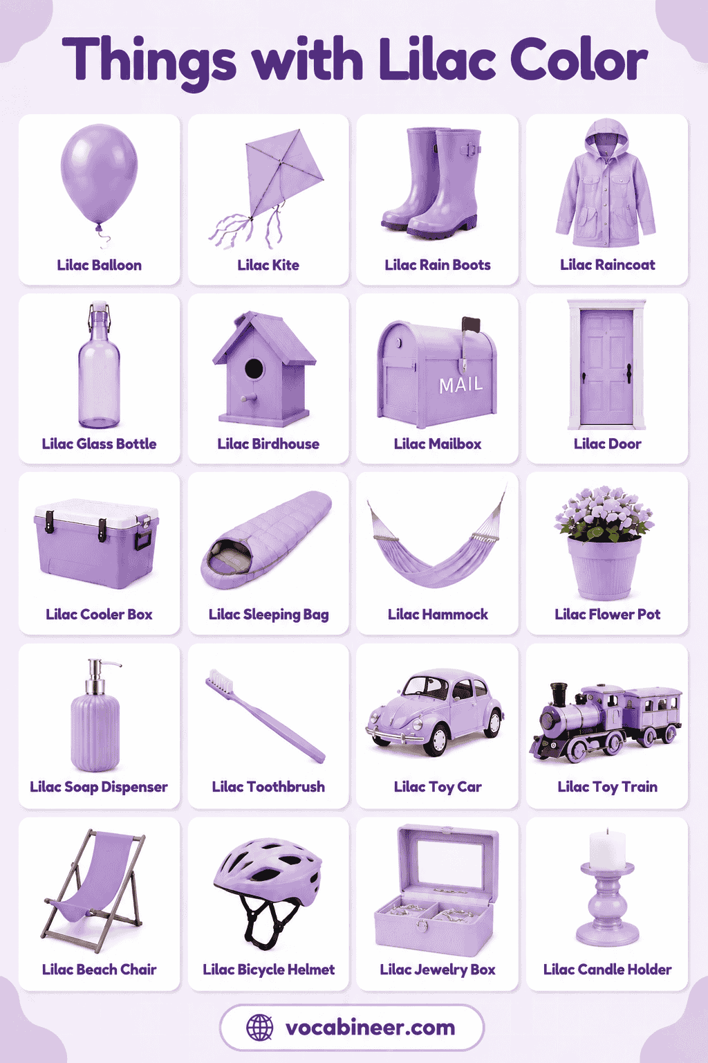 Things with Lilac Color with Names and Pictures