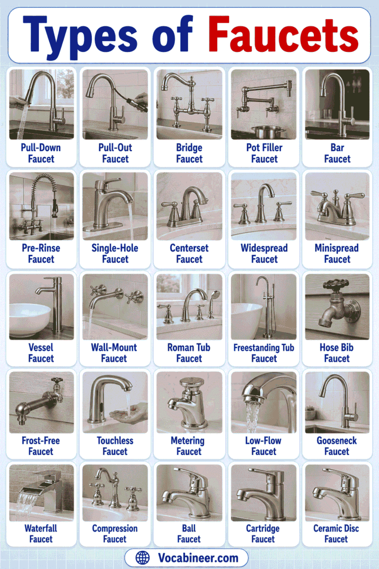 50+ Different Types of Faucets with Names and Pictures