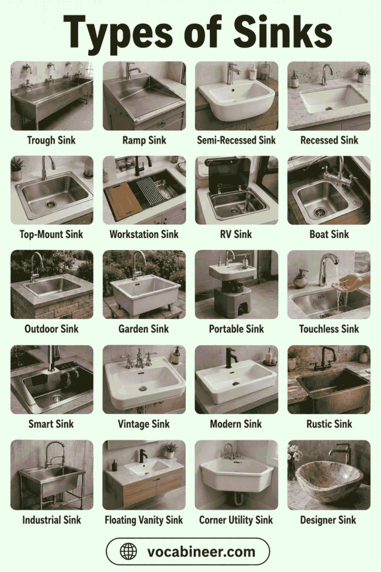 Different Types of Sinks with Uses and Pictures Explained