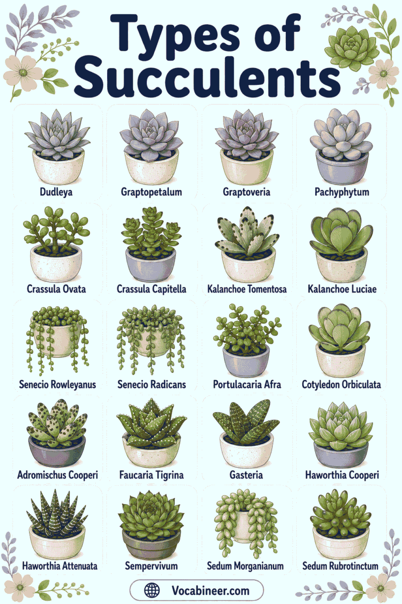 Succulents Examples 100+ Common Succulent Types and their Names with Pictures
