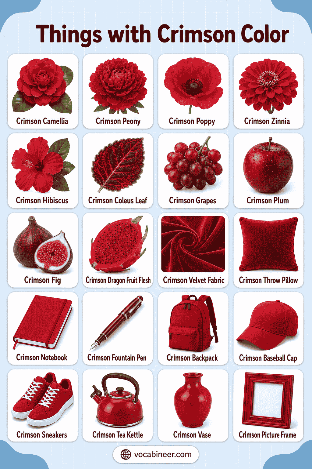 Common Objects That Are Crimson Color