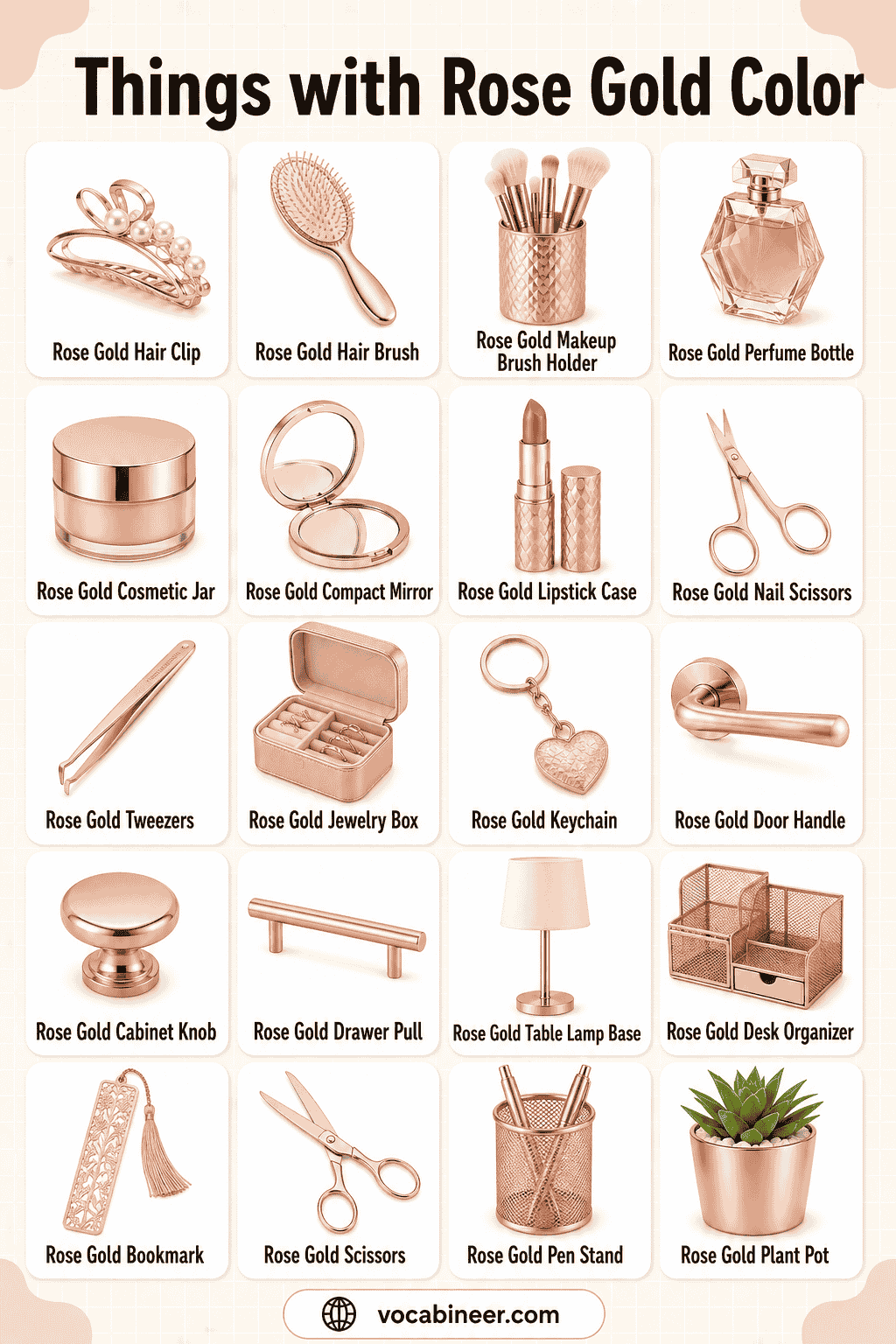 Common Objects That Are Rose Gold in Color