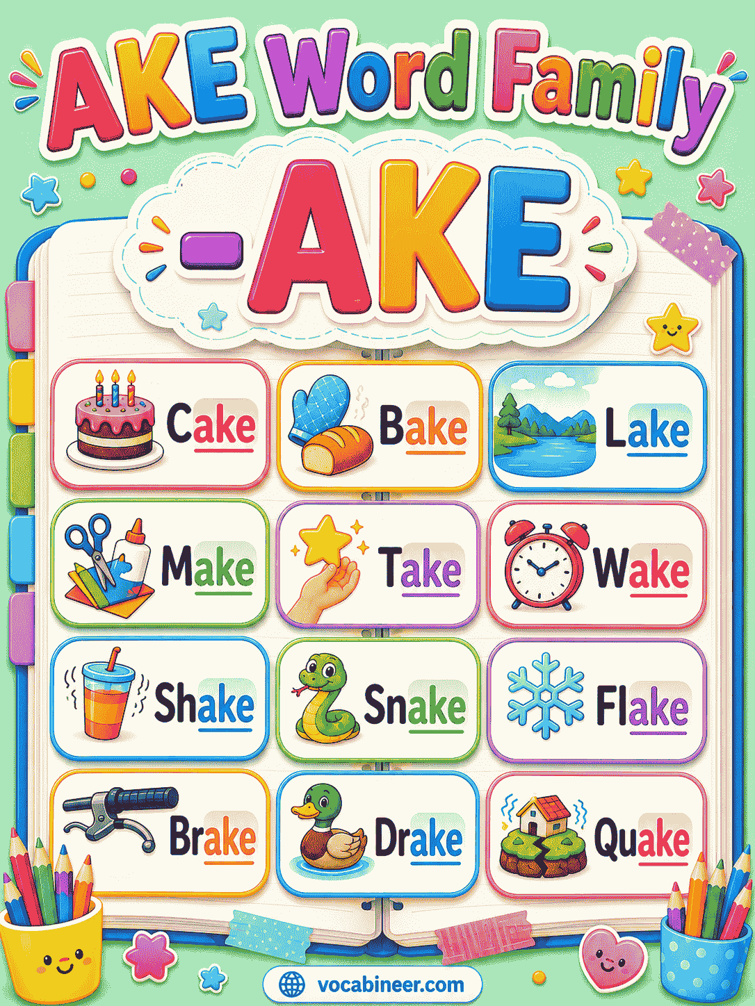 Common -ake Words with Examples and Activities