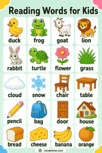 Words For First Reader Reading Words for Kids: Easy Lists for Beginner Readers