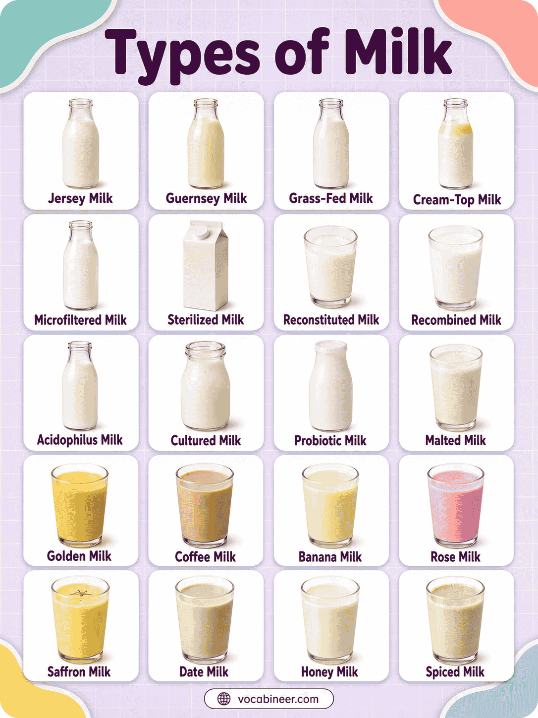 Milk Types Explained by Source, Fat, and Processing