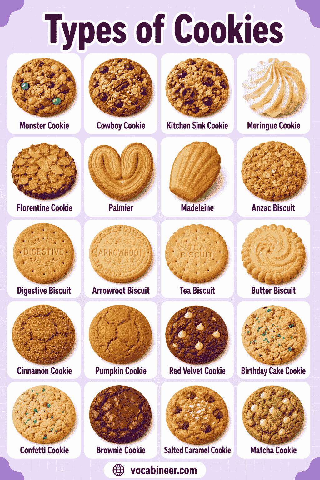 Popular Cookie Types, Shapes, and Fillings