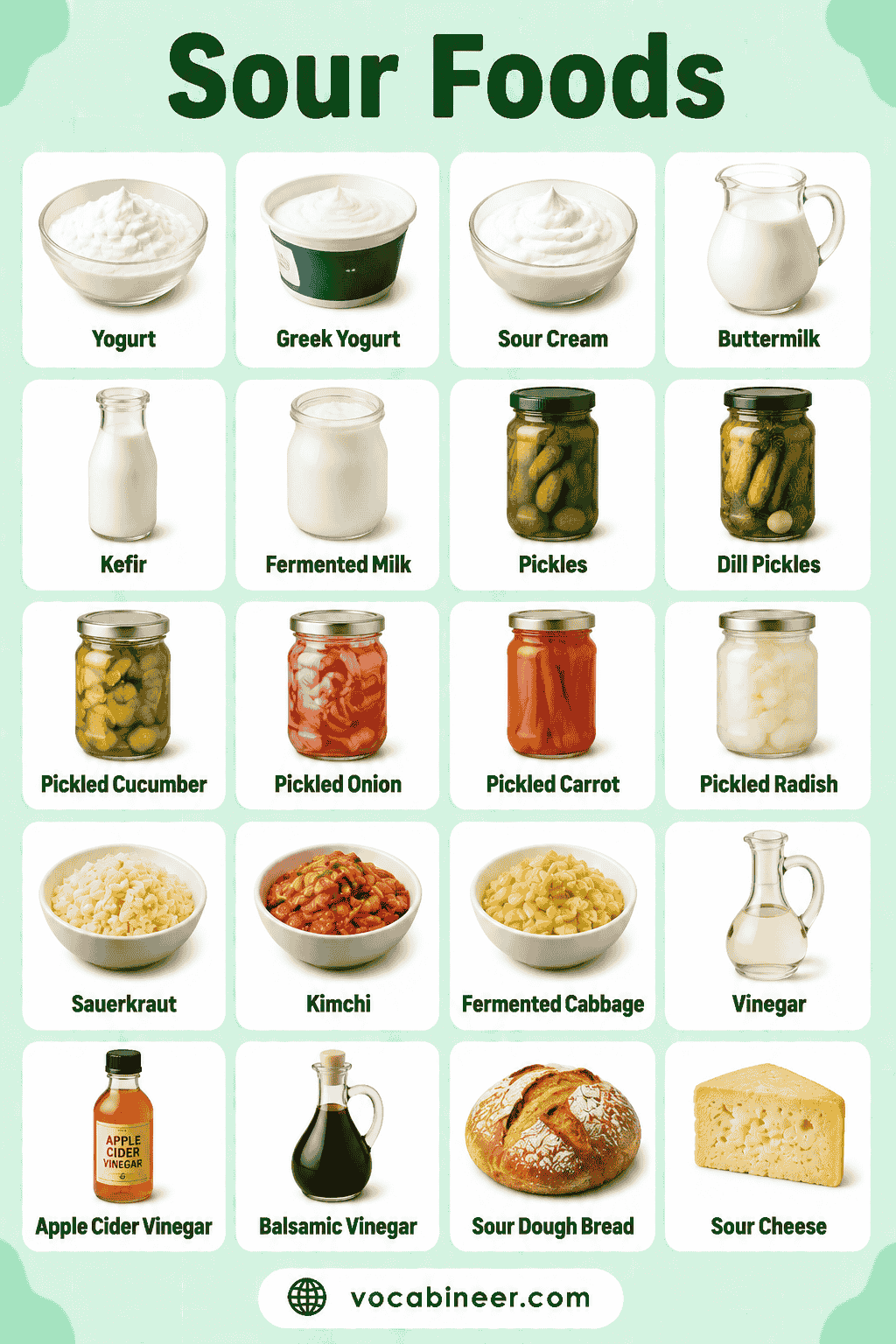 Sour Fruits, Drinks, Snacks, and Foods