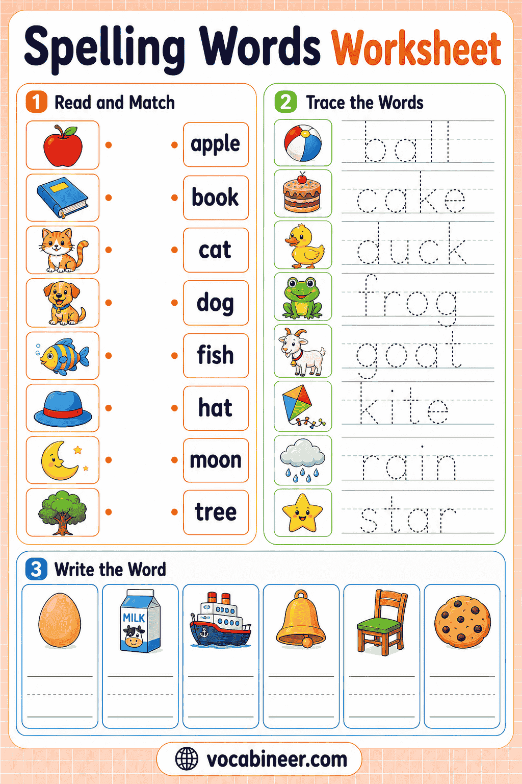 Spelling Activities, Worksheets, and Word Lists