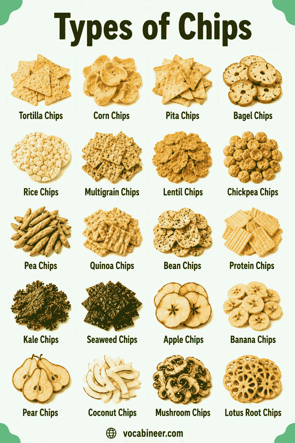 Types of Chips Names, Styles, and Flavors
