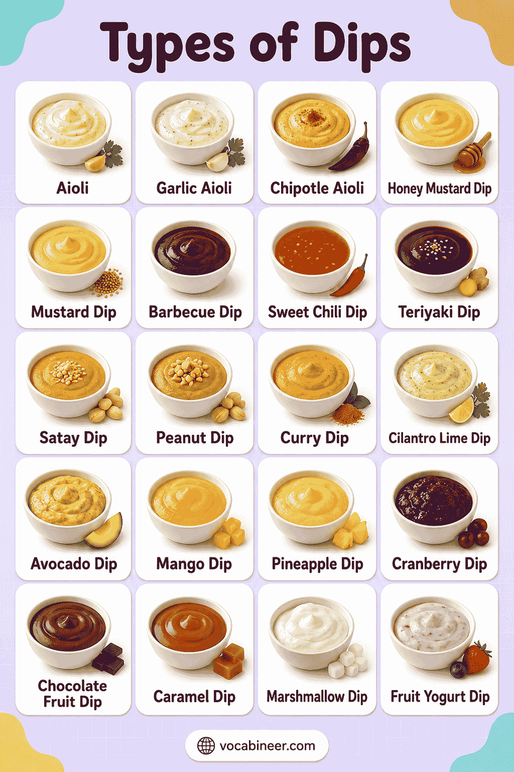 Types of Dips: Creamy, Cheesy, Savory, and Sweet Ideas