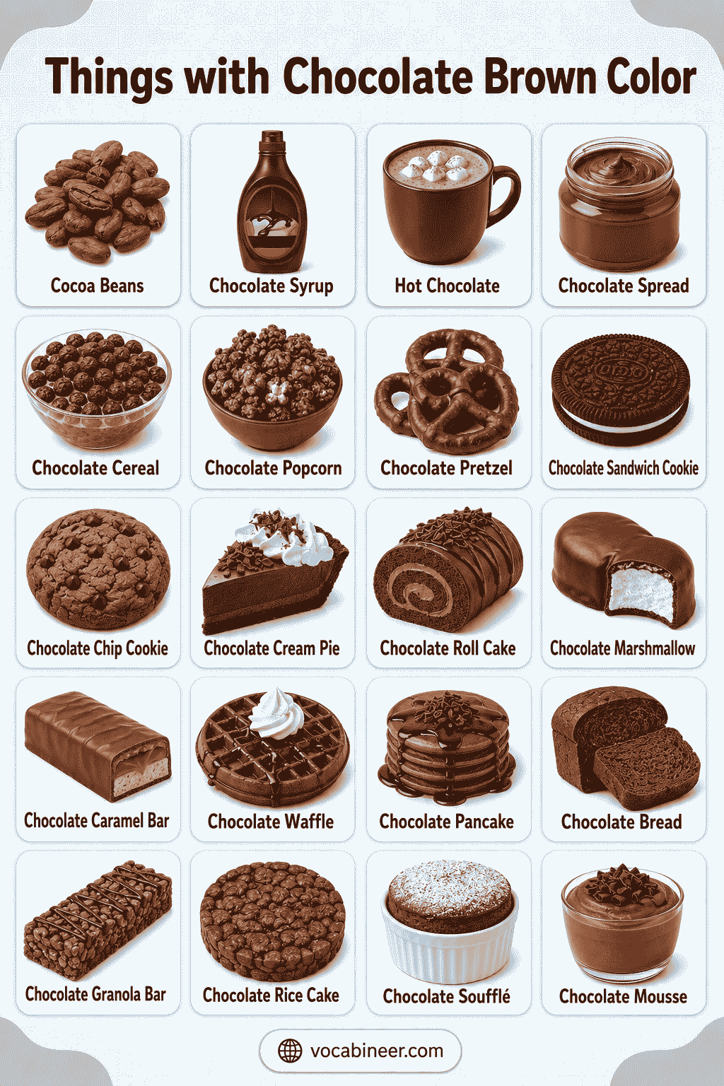 Common Objects That Are Chocolate Brown in Color