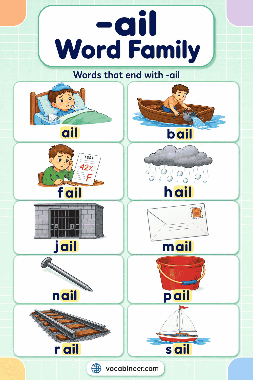-ail Word Family: Words, Meanings, and Examples