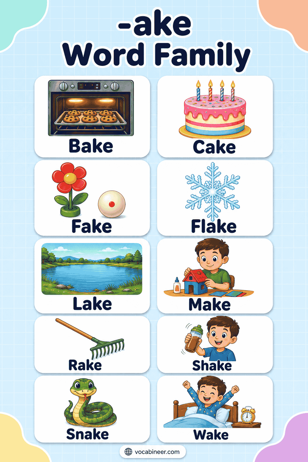 -ake Word Family: Words, Meanings, and Examples