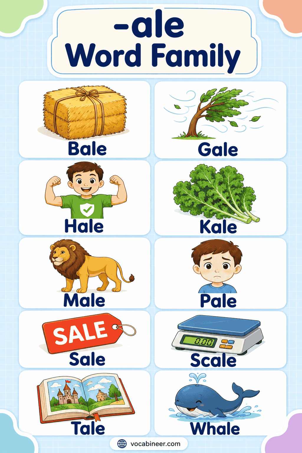 -ale Words for Kids: Phonics List and Practice