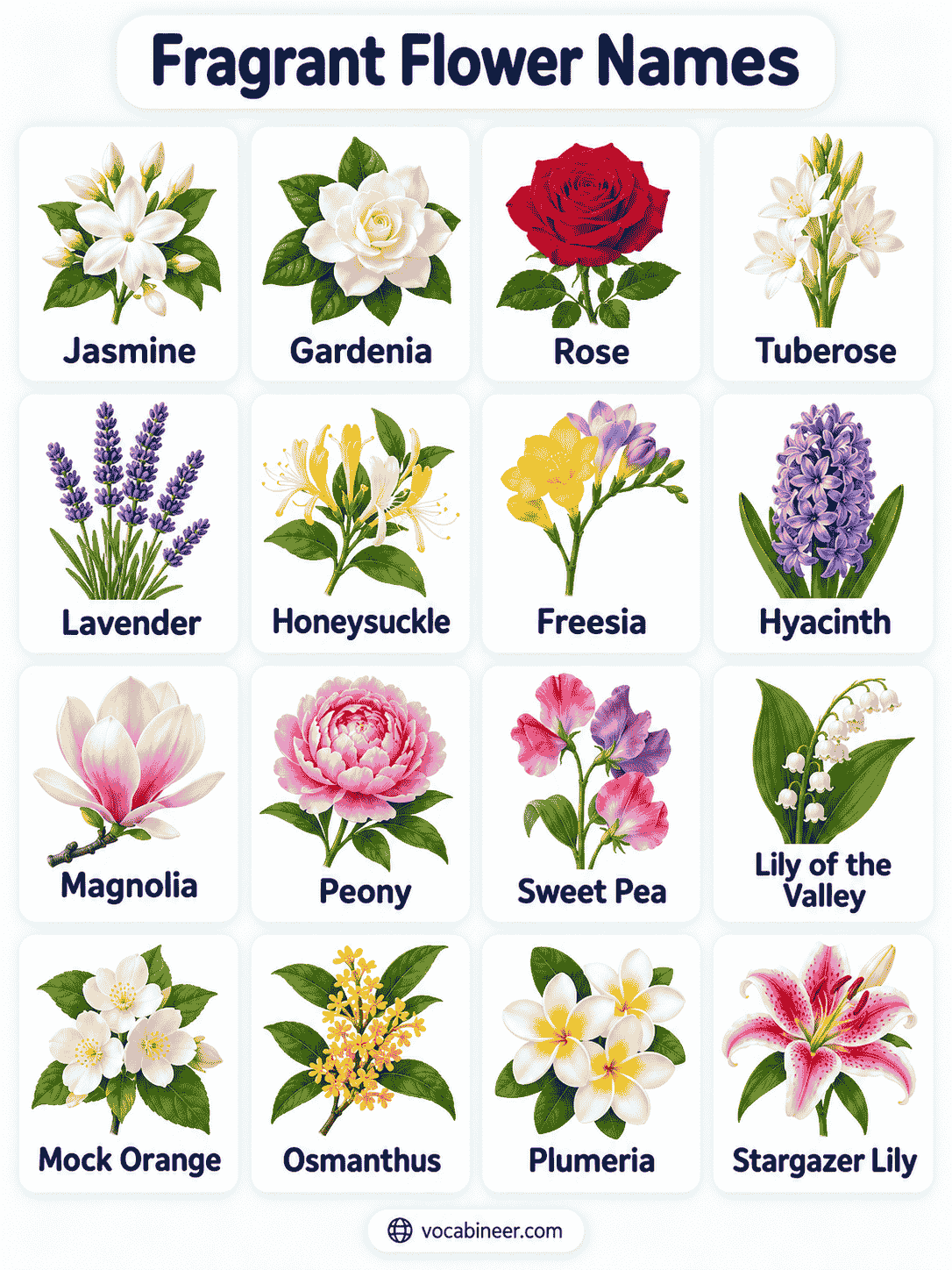 30 Common Fragrant Flower Names with Pictures