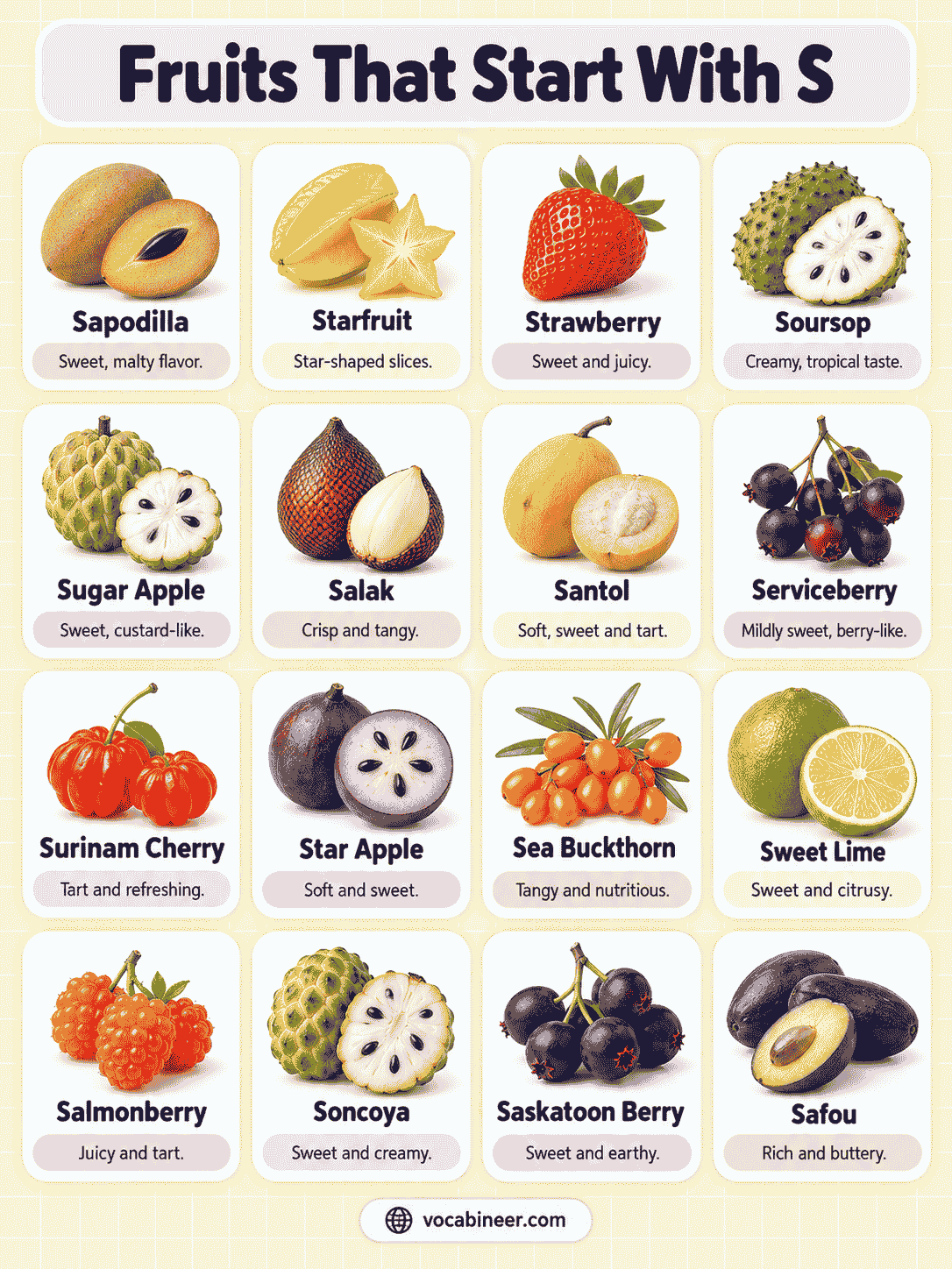 38 Fruits Beginning With S With Pictures