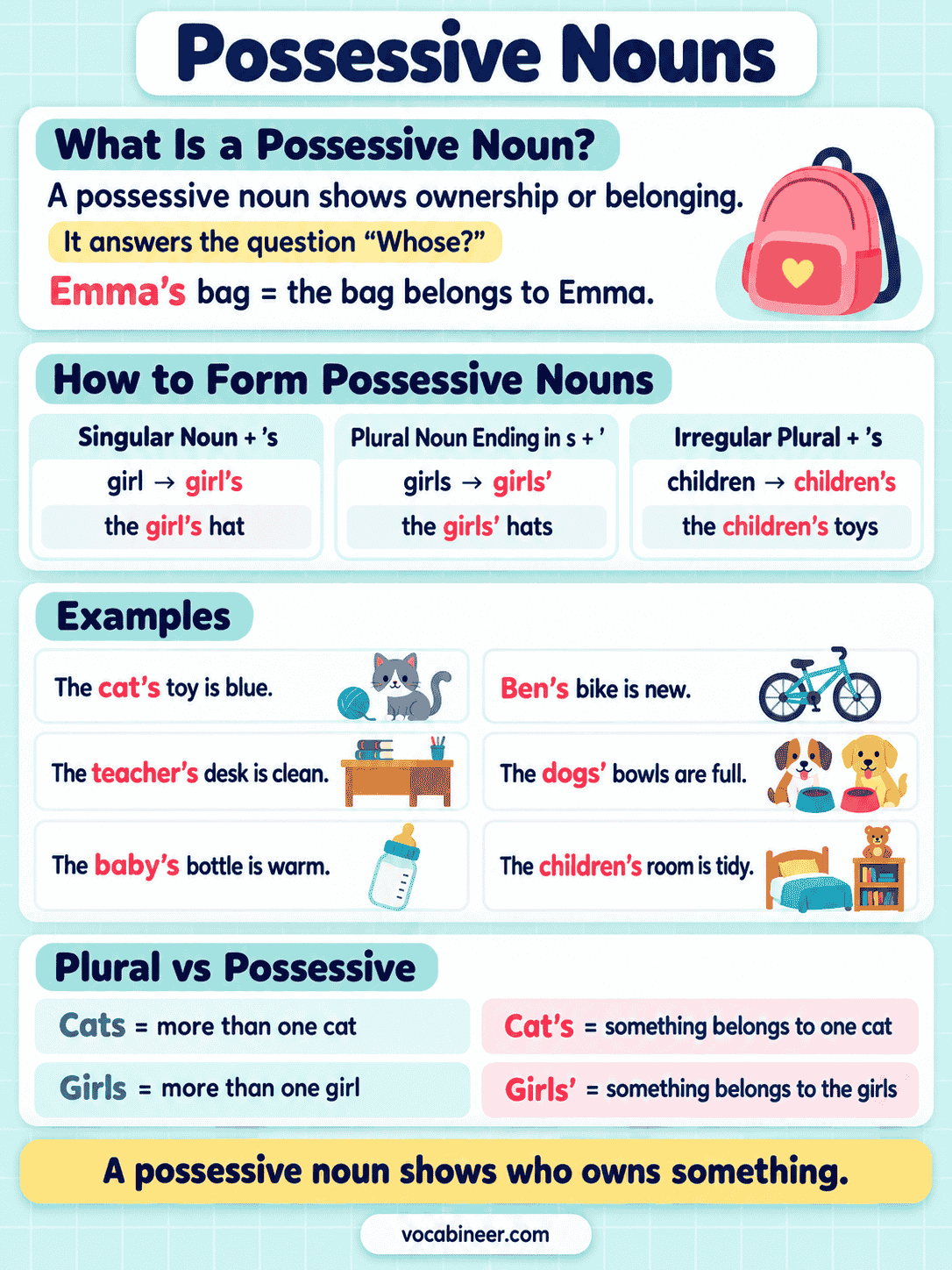 Possessive Nouns with Rules and Examples